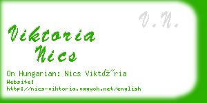 viktoria nics business card